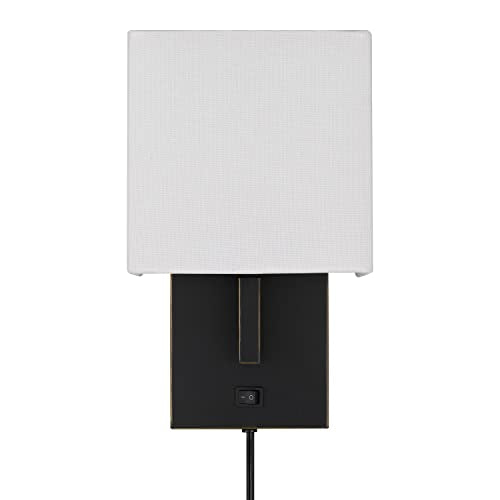 Modern Wall Sconce Light with USB Port Dark Bronze Finish for Bedroom Living Room Office