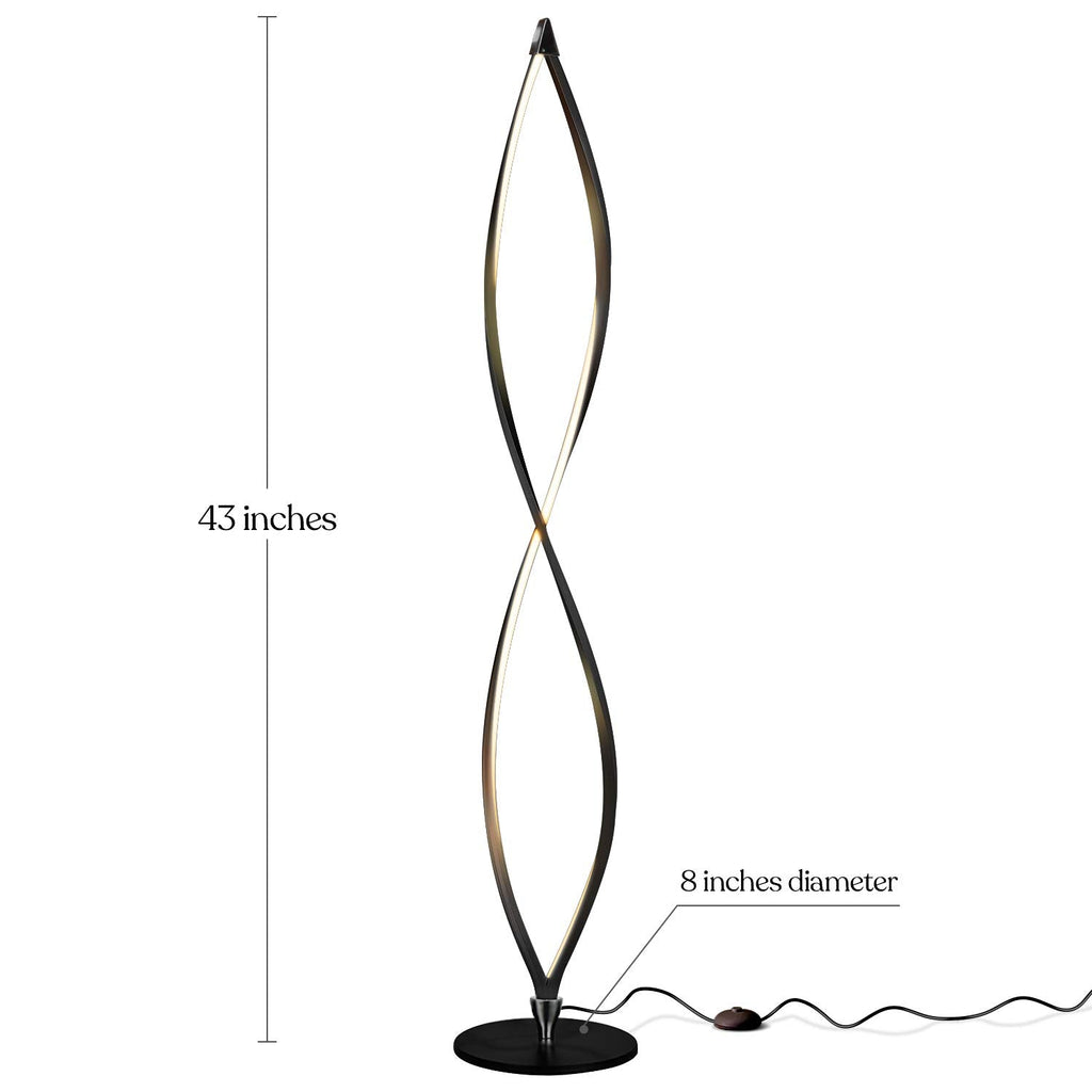 Modern LED Dimmable Floor Lamp with Foot Switch for Living Room Bedroom Office Lighting