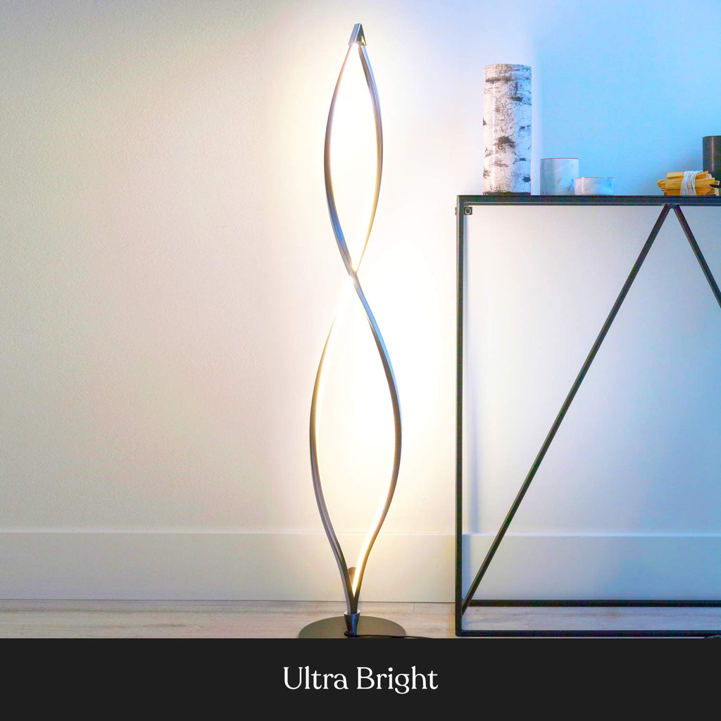 Modern LED Dimmable Floor Lamp with Foot Switch for Living Room Bedroom Office Lighting