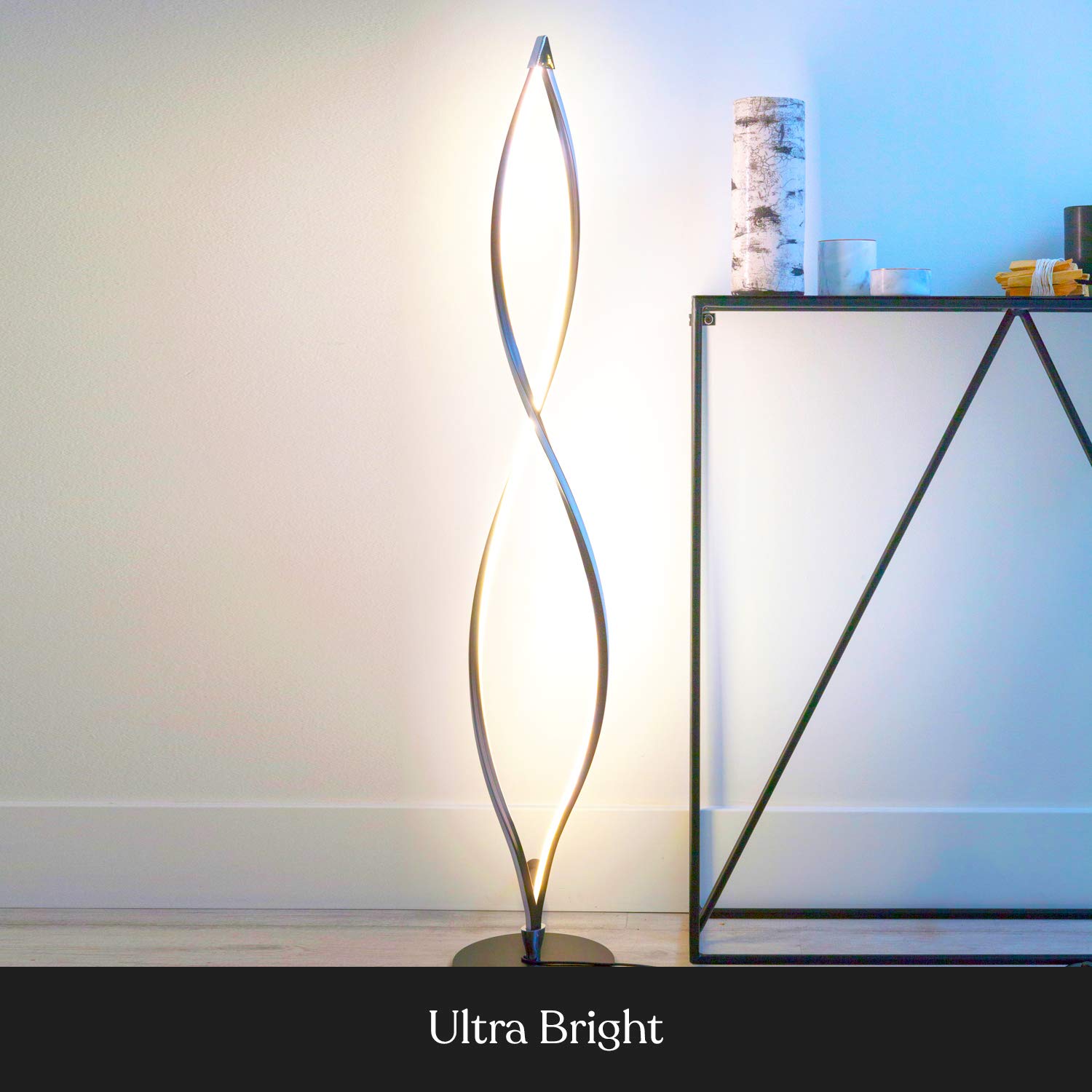 Modern LED Dimmable Floor Lamp with Foot Switch for Living Room Bedroom Office Lighting