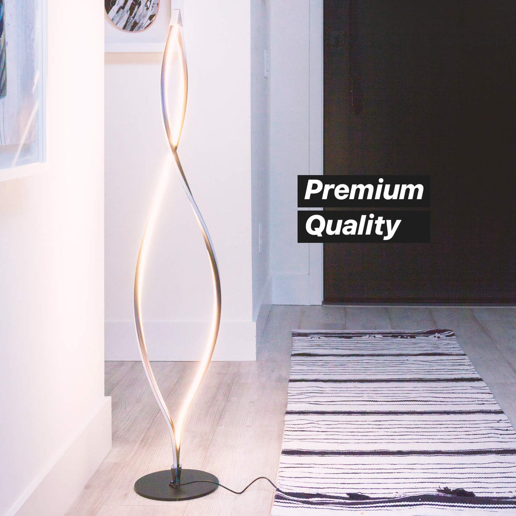 Modern LED Dimmable Floor Lamp with Foot Switch for Living Room Bedroom Office Lighting
